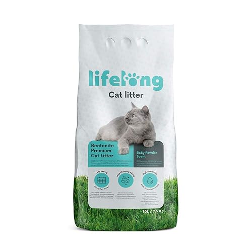 Marque Amazon - Lifelong Litière pour chats, agglomérante bentonite, parfum