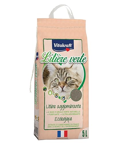 VITAKRAFT - Litière Verte - Litière Agglomérante Écologique Et Compostable